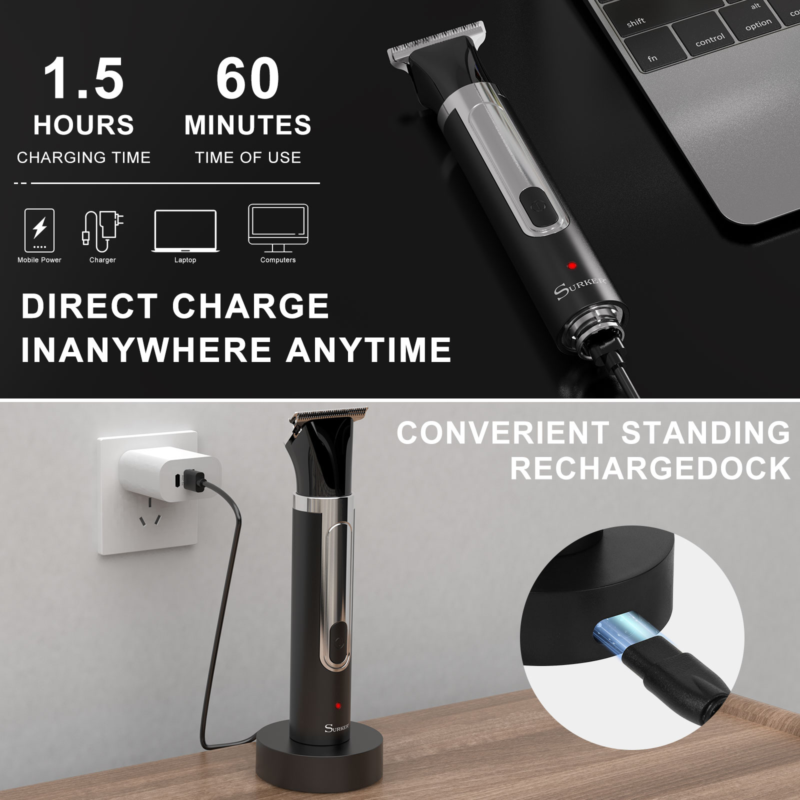 Surker Rasoio 4 in 1 per uomo  - Men Grooming Full Body recensione e prezzo